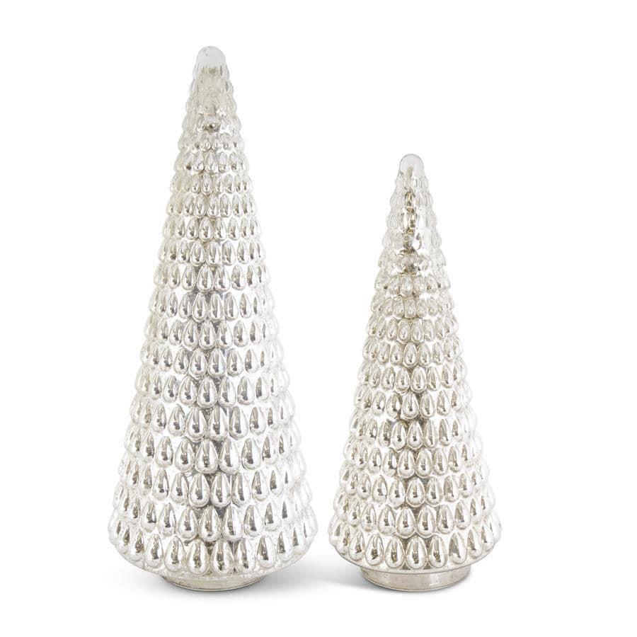 Silver Mercury Glass LED Tree
